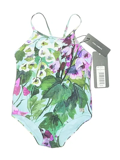 Pre-owned Dolce & Gabbana Kids' One Piece Swimsuit In Blue