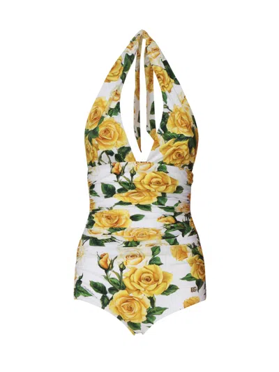 DOLCE & GABBANA ONE-PIECE SWIMSUITS WITH FLOWER PRINT