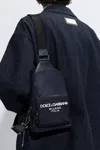Dolce & Gabbana One-shoulder Backpack In Navy Blue