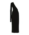 Dolce & Gabbana One-shoulder Midi Dress In Black