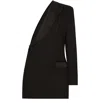 Dolce & Gabbana One-shoulder Wool Gabardine Jacket In Black