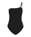 Dolce & Gabbana One-shoulder Swimsuit In Black