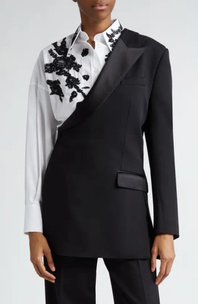 Dolce & Gabbana One-sleeve Twisted Blazer In N0000 Nero