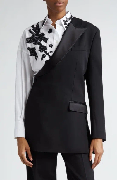 Dolce & Gabbana One-sleeve Twisted Blazer In Black