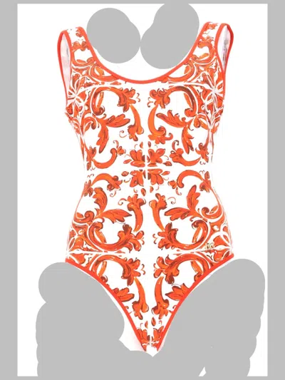 Dolce & Gabbana One-piece Swimsuit In Multi
