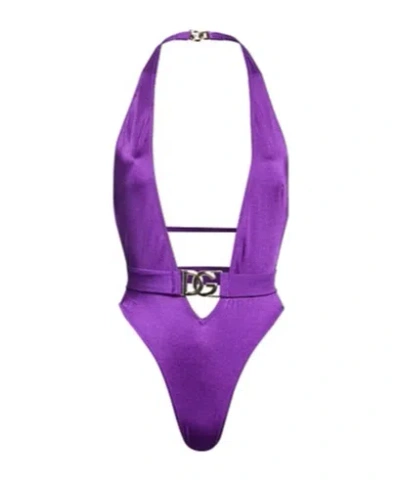 Dolce & Gabbana One-piece Swimsuits In Purple
