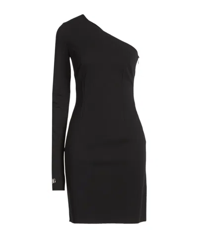 Dolce & Gabbana One-shoulder Dress In Black