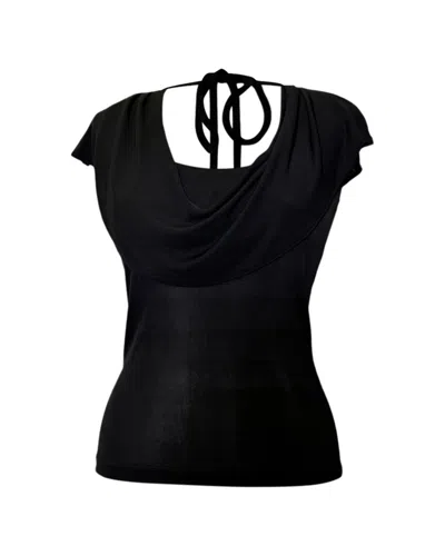 Pre-owned Dolce & Gabbana Open Back Blouse, Size It 40 (authentic Pre-loved)