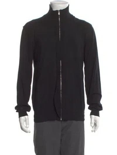 Pre-owned Dolce & Gabbana Open Front Long Sleeve Cardigan In Black
