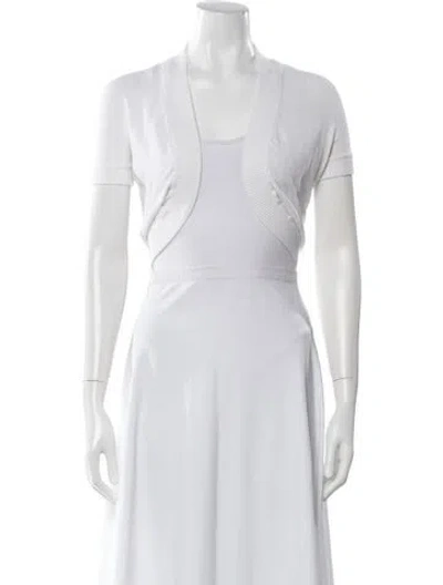 Pre-owned Dolce & Gabbana Open Front Sweater In White