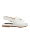 Dolce & Gabbana Open-heeled Sandals In White