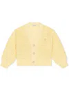 Dolce & Gabbana Cotton Knit Cardigan In Yellow