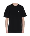 Dolce & Gabbana Cotton T-shirt With Metal Plaque Featuring Front Logo In Black