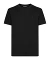 Dolce & Gabbana Dg-embroidered Jersey Crewneck T-shirt In Black