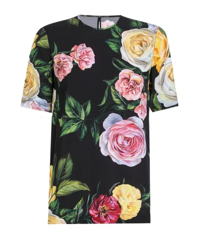Dolce & Gabbana Open-necked Black Shirt