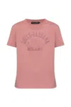 Dolce & Gabbana Open-necked Black Shirt In Pink