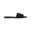 Dolce & Gabbana Open-toe Black Goat Leather Slippers In Black