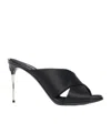 Dolce & Gabbana Satin Sandals With Back Monogram