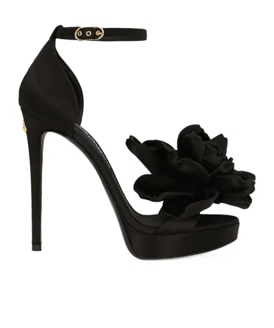 Dolce & Gabbana Open-toe High-heeled Sandals In Black
