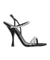 Dolce & Gabbana Crystal-embellished Satin Sandals In Black