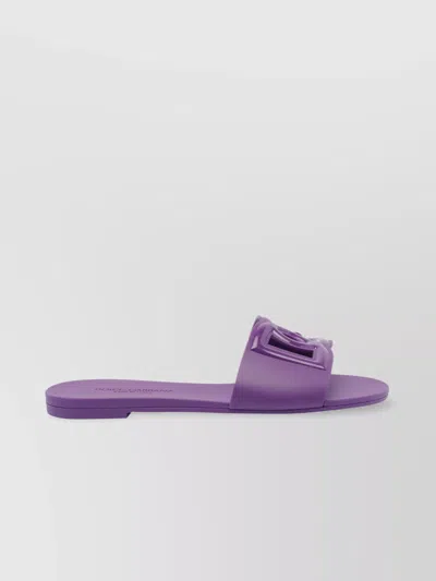 Dolce & Gabbana Open Toe Rubber Slide Sandals