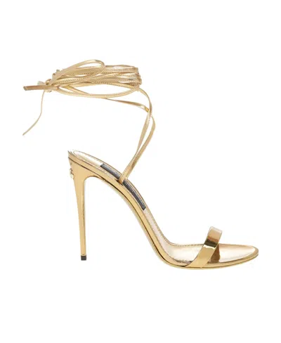 Dolce & Gabbana Open-toe Strap-detail Sandals In Nude