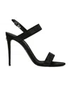 Dolce & Gabbana Satin Heel Sandals In Black