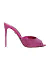 Dolce & Gabbana Crystal-embellished Satin Sandals In Pink