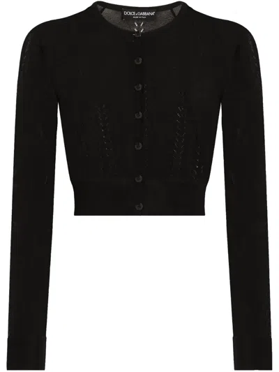 DOLCE & GABBANA OPENWORK-AREAS CARDIGAN