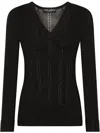 Dolce & Gabbana Openwork-areas Sweater In Schwarz