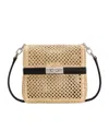 Dolce & Gabbana Rectangular Woven Top Handle Shoulder Bag In Camel
