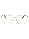 Dolce & Gabbana Tortoiseshell-effect Square-frame Glasses In Gold