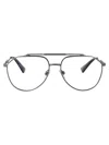 Dolce & Gabbana Gunmetal Metal Glasses In Black