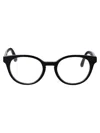 Dolce & Gabbana Round Frame Glasses In 3246 Black/transparent Grey