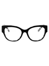 Dolce & Gabbana Eyewear Oval Frame Glasses In 3372 Black On Zebra