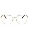 Dolce & Gabbana Tortoiseshell-effect Square-frame Glasses In Gold