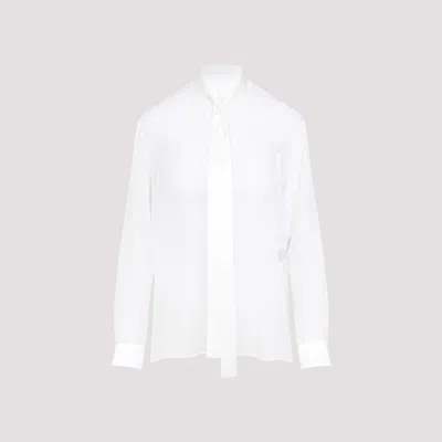 DOLCE & GABBANA OPTICAL WHITE SILK SHIRT