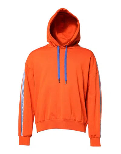 Pre-owned Dolce & Gabbana Orange Cotton Hooded Men Sweatshirt Men's Sweater ()
