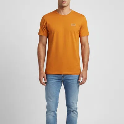 Pre-owned Dolce & Gabbana Orange Logo Plaque Jersey T-shirt Xl