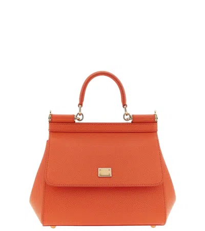 Dolce & Gabbana Orange Sicily Medium Satchel