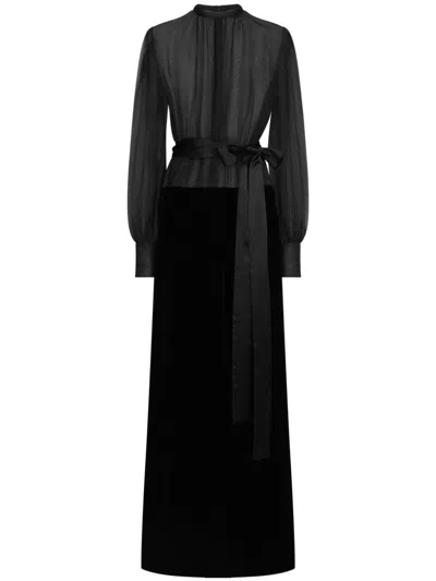 Dolce & Gabbana Kleid Aus Organza In Black