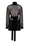 Dolce & Gabbana Black Stretch Silk Blend Minidress In Black