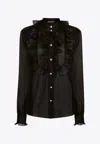 Dolce & Gabbana Organza Ruffles Long-sleeved Shirt