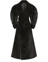Dolce & Gabbana Double-breasted Long Coat In Black
