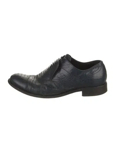 Pre-owned Dolce & Gabbana Ostrich Leg Brogues In Black