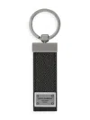 Dolce & Gabbana Calfskin Key Chain With Logo Tag In Black