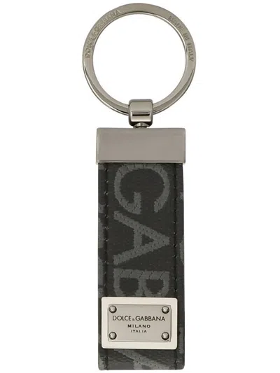 DOLCE & GABBANA DOLCE & GABBANA KEYCHAIN WITH JACQUARD LOGO