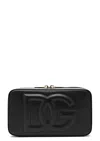 Dolce & Gabbana Dg Logo Leather Camera Bag In Black