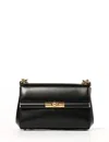 Dolce & Gabbana Mini Marlene City Shoulder Bag In Grained Leather In Black
