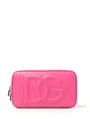 Dolce & Gabbana Embossed-logo Cross-body Bag In Pink